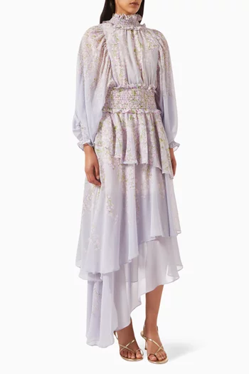 Astrid Floral-print Midi Dress