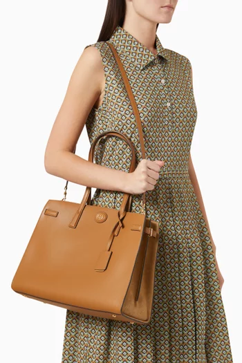 Small Robinson Satchel Bag in Leather