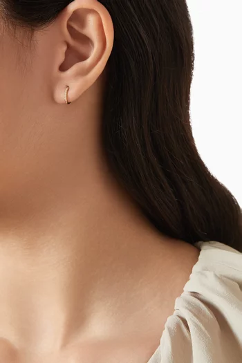 Diamond Single Hoop Earring in 18kt Gold