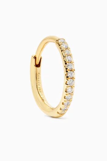 Diamond Single Hoop Earring in 18kt Gold