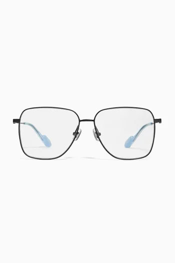 Unisex ChaCha M01 Oversized Glasses in Metal
