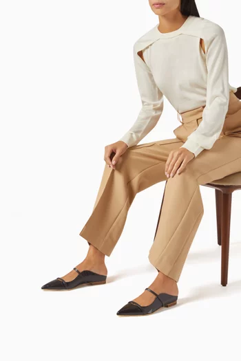 Maureen Flats in Croc-embossed Leather