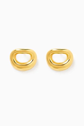 Fabio Stud Earrings in 18kt Gold-plated Sterling Silver