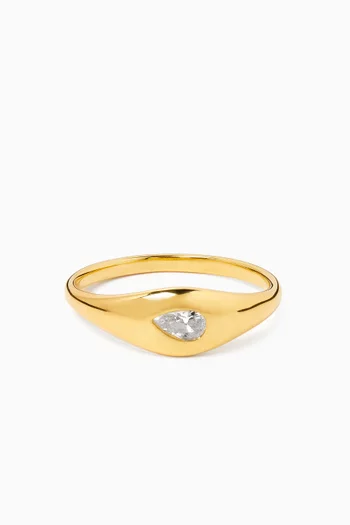 Leo Ring in 18kt Gold-plated Sterling Silver