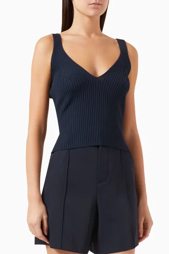 Shine Tank Top in Ribbed-knit