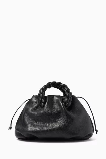 Bombon Supple Plaited-handle Bag in Shiny Lambskin