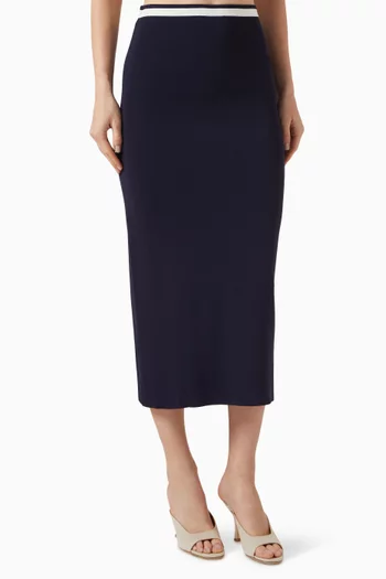 Katrina Midi Skirt in Compact-knit