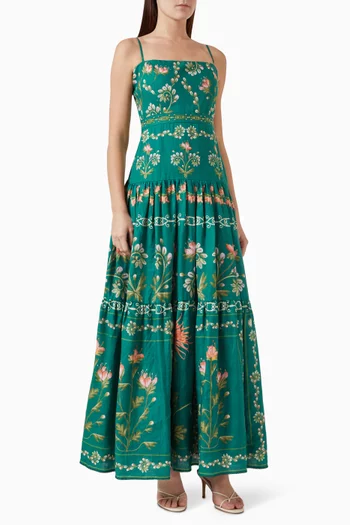 فستان ليما ازميرالدا طويل كتان