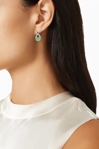 Amelia Maasai Drop Earrings in 18kt Gold