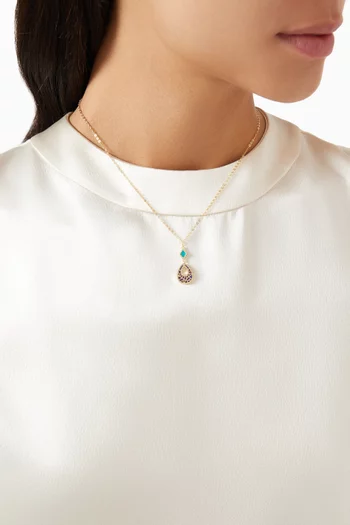 Amelia Maasai Reversible Pendant Necklace in 18kt Gold