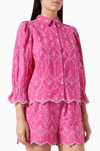 Yasmalura Embroidered Shirt in Cotton