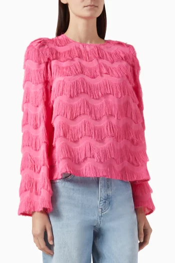 Yasria Fringed Top