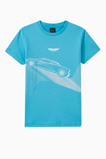x Aston Martin Print T-shirt in Cotton
