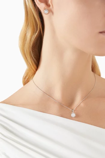 Lia Pendant Necklace & Stud Earrings Set in Sterling Silver