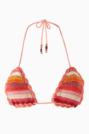 Crochet Tri Bikini Top in Cotton