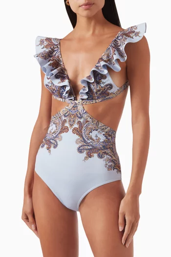 Ottie Ruffled One-piece Swimsuit in Lycra