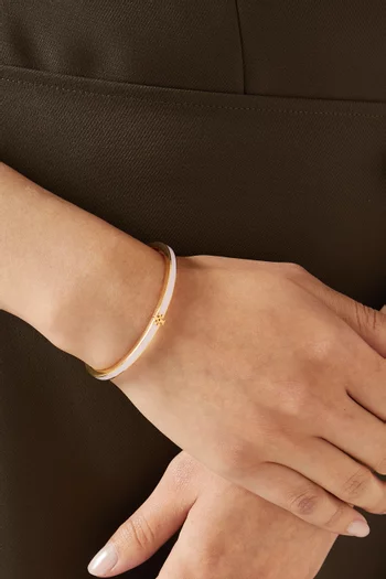 سوار كيرا بتصميم رفيع نحاس مطلي ذهب عيار 18