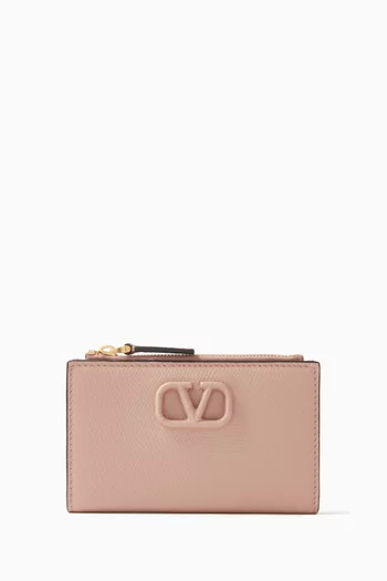 Valentino Garavani Rockstud Card Holder in Calf Leather
