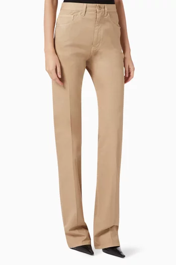 Clyde Wide-leg Pants in Cotton