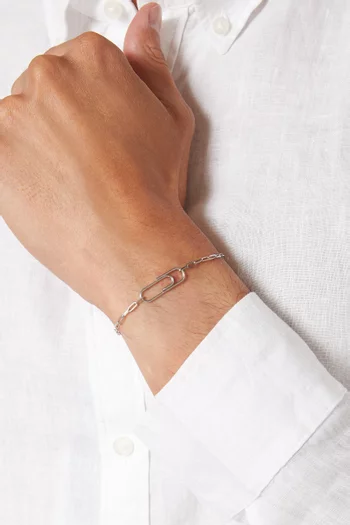 Volt Paper Link Bracelet in Sterling Silver