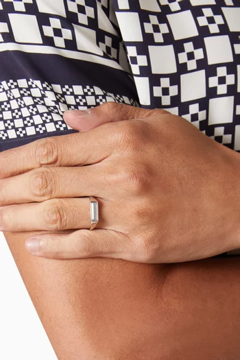 Thin Lennox Chalcedony Ring in Sterling Silver