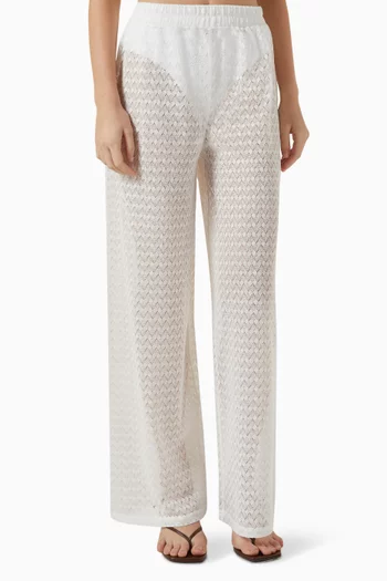 Sienna Wide-leg Pants in Cotton-knit