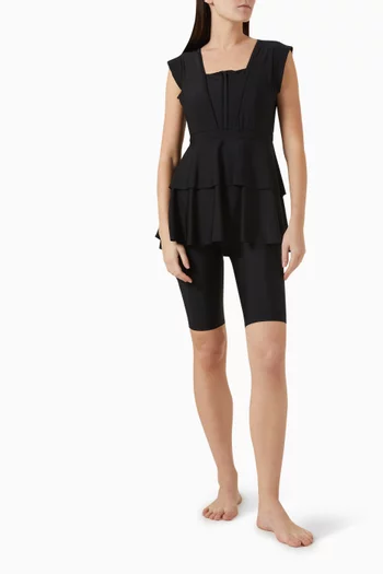 لباس سباحة سيرينا متوسط الطول نايلون مطاطي