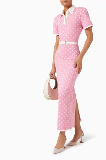 فستان بولو طويل جيرسيه