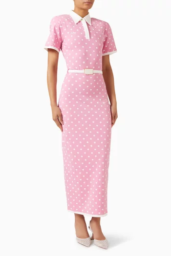 فستان بولو طويل جيرسيه