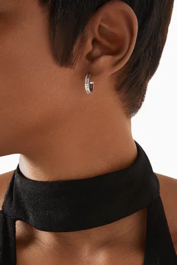 Quatre Radiant Edition Diamond Hoops in 18kt White Gold