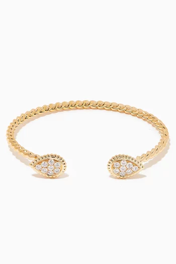 Serpent Bohème Double Motif Diamond Bracelet in 18kt Gold
