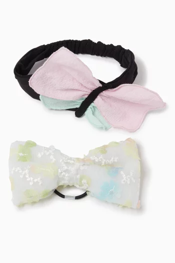 Papillon Hairband & Bow Fantastic Hair Tie, Pack of 2
