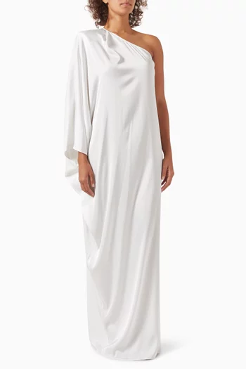 Meredith One-shoulder Maxi Dress in Satin