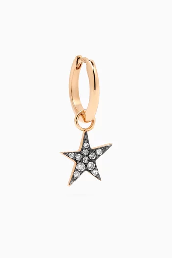 Star Diamond Single Stud Earring in 14kt Recycled Gold