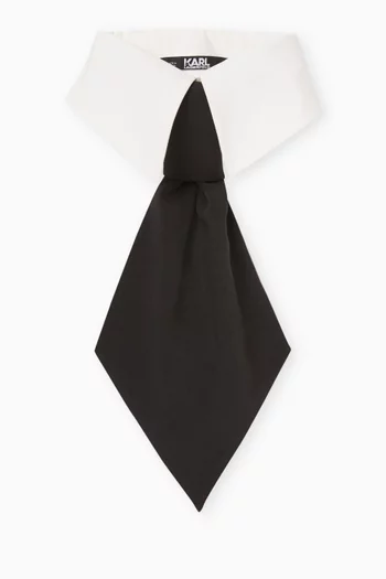 طقم ياقة ورباط قطن