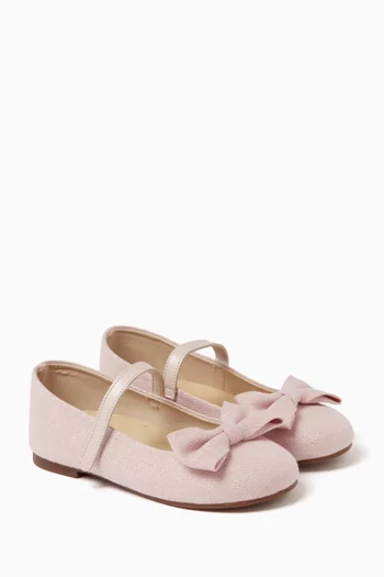 BabyWalker butterfly-appliqué leather ballerina shoes - Pink