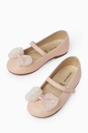 حذاء باليرينا مزين عقدة شمواه