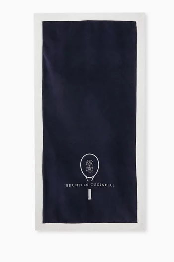 Tennis Logo Towel in Cotton-terry