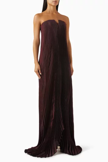 Black-tie Strapless Gown in Satin