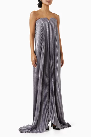 Black-tie Strapless Gown in Satin