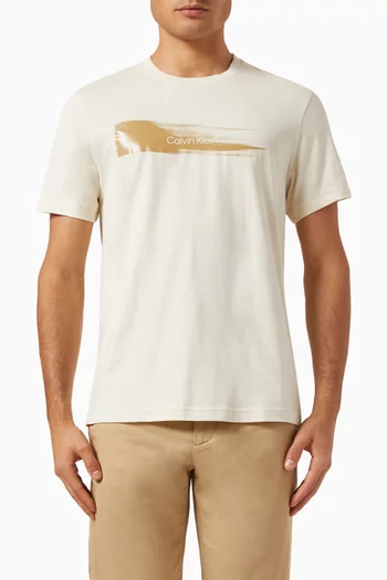 Brush Logo T-shirt in Cotton