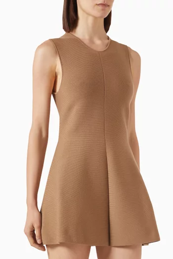 Sleeveless Mini Dress in Wool-blend