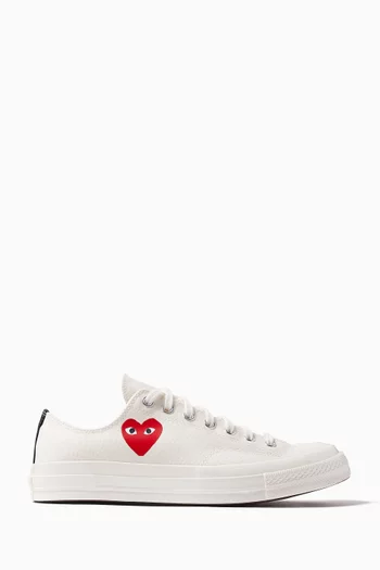 x Converse Chuck 70 Small Heart Low Top Sneakers in Canvas