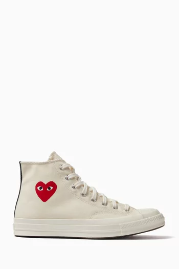 x Converse Chuck 70 Small Heart High Top Sneakers in Canvas