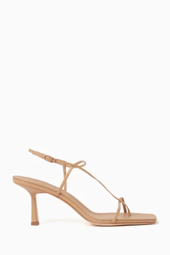 Cross Front 70 Slingback Sandals in Leather