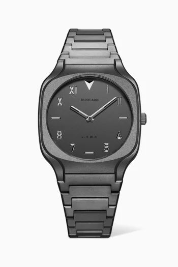 Square Watch in Stainless Steel, 37mm
