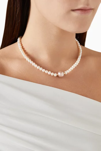 Kiku Freshwater Pearl Necklace in 18kt Gold