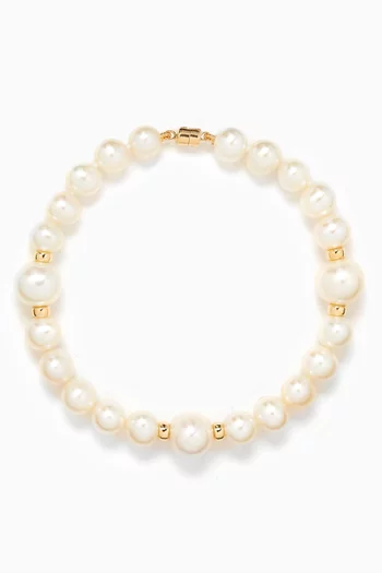 Kiku Freshwater Pearl Bracelet in 18kt Gold