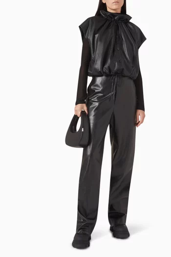 Isa Cropped Jacket in Vegan Leather