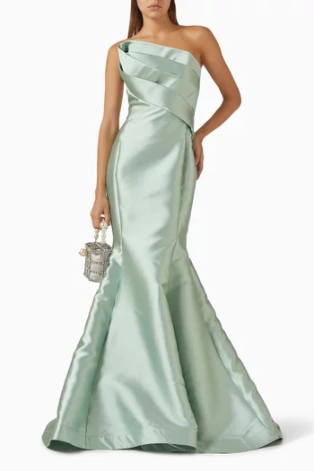 Strapless Mermaid Gown in Stretch Taffeta